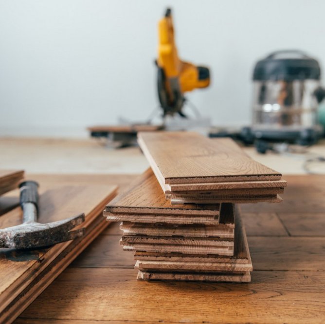 Engineered wood flooring installation