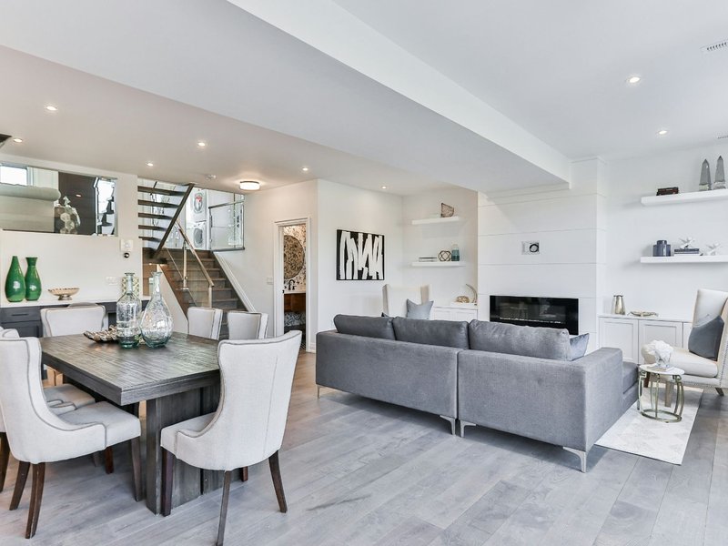 Laminate floors in a trendy Lakeville MN home