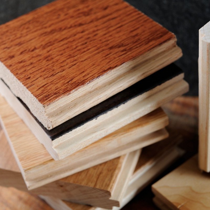 Hardwood flooring samples