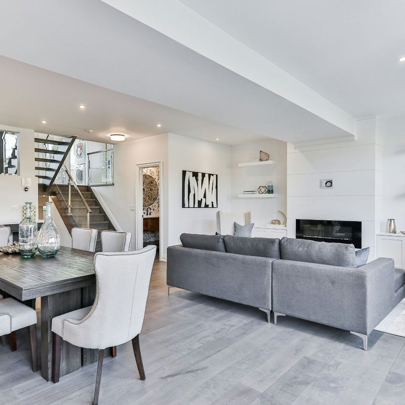 Laminate floors in a trendy Lakeville MN home