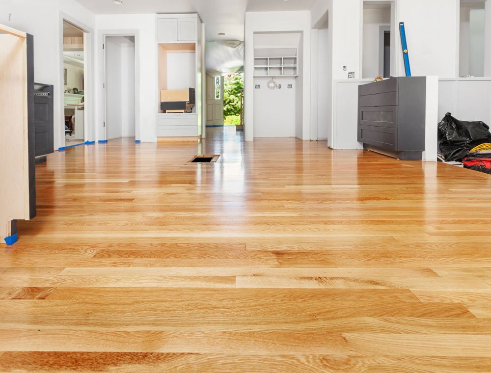 Sand and refinished wood floors