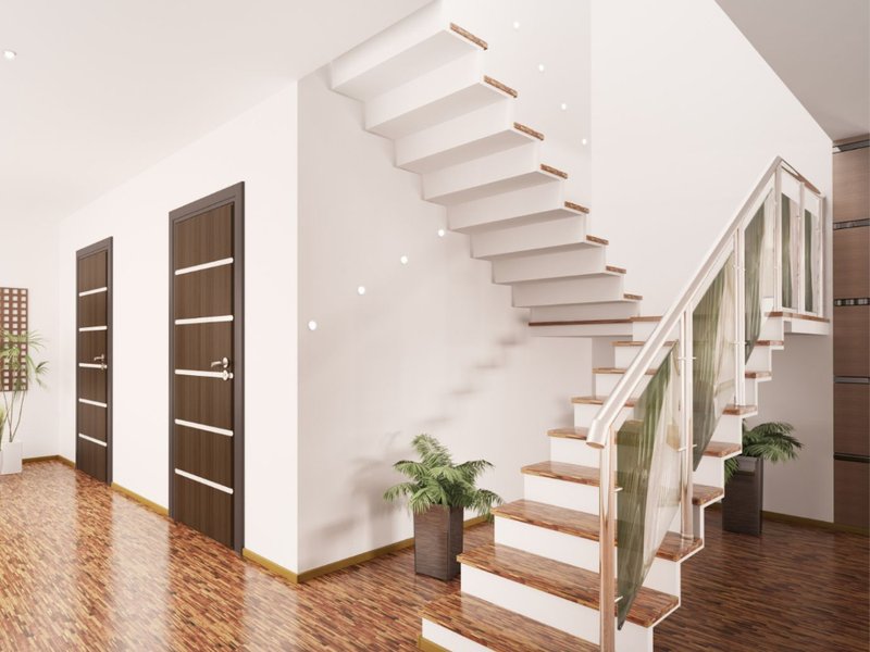 Unique wood flooring in a Minnesota home