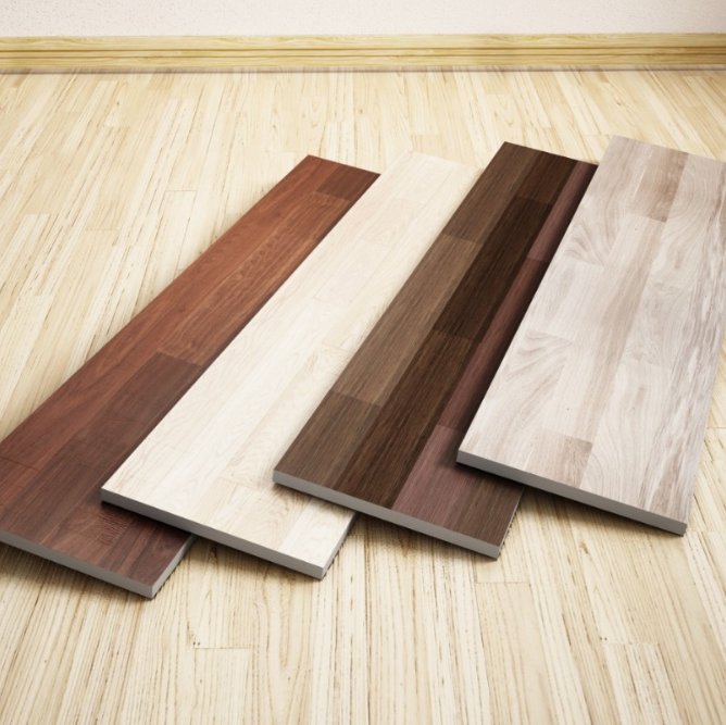 Wood flooring species samples