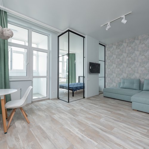 Modern home with laminate flooring installed